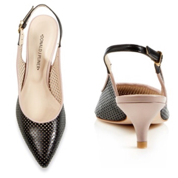 NIB Donald J. Pliner Pent Leather Kitten Heels - Picture 2 of 5